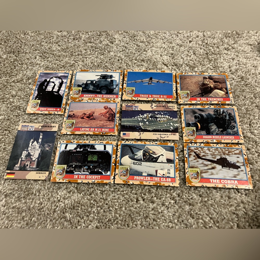 desert storm trading cards